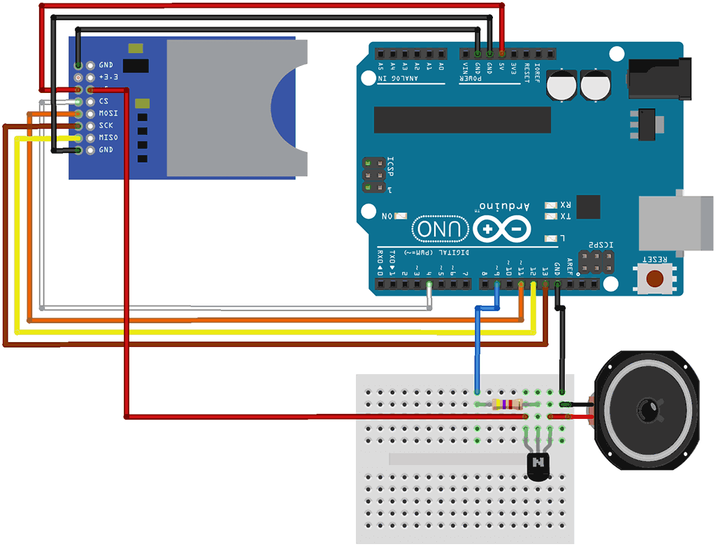 Arduino with SD card reader setup