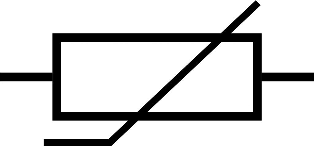 The symbol for the thermistor