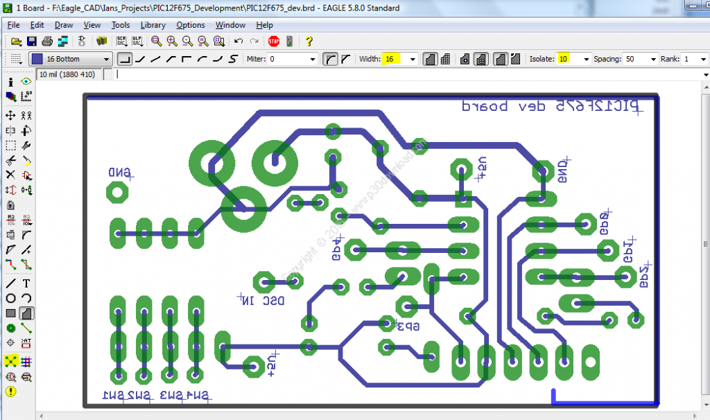 PCB designing by EAGLE software