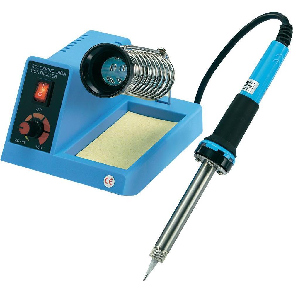 Soldering iron with the station