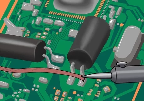 Step #5 – Keep the heated solder iron on the braid