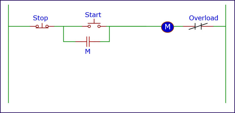 Start Stop circuit for 3-wire control circuit