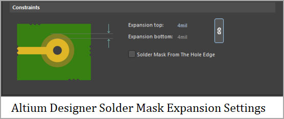 Altium Designer Solder Mask Expansion Setting