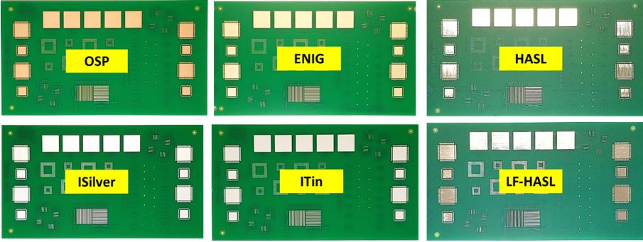 Surface finishing of PCBs