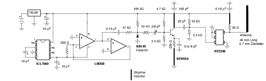 Jammer reverse-engineered circuit