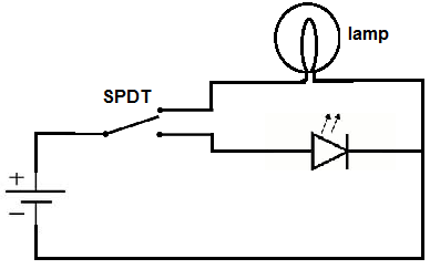 Easily understandable circuit with SPDT