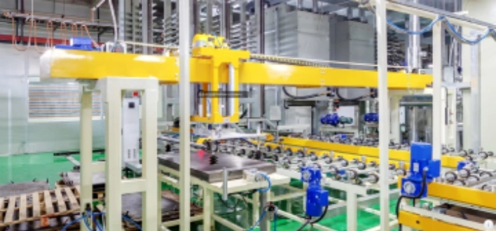 China Circuit Board Manufacturer automated robotic gantry handling PCB panels on a high-speed conveyor line
