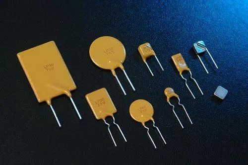 Various types of resistors with different shapes and sizes, showing classifications such as film, wirewound, and polymer resettable resistors.