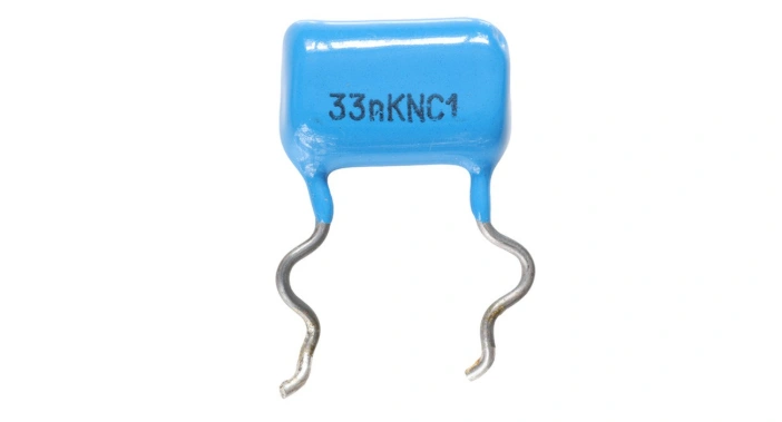 electronic components blue film capacitor through-hole type