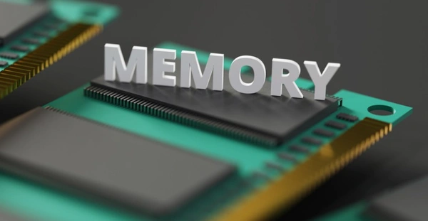 electronic components memory module close-up solder gold contact edge