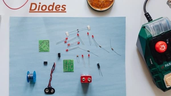 Variety of diodes, including rectifier diodes, commonly used for directing current flow in electronic circuits.