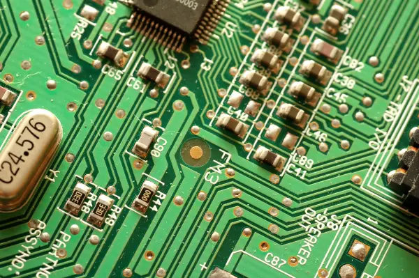 Close-up of electronic circuit board