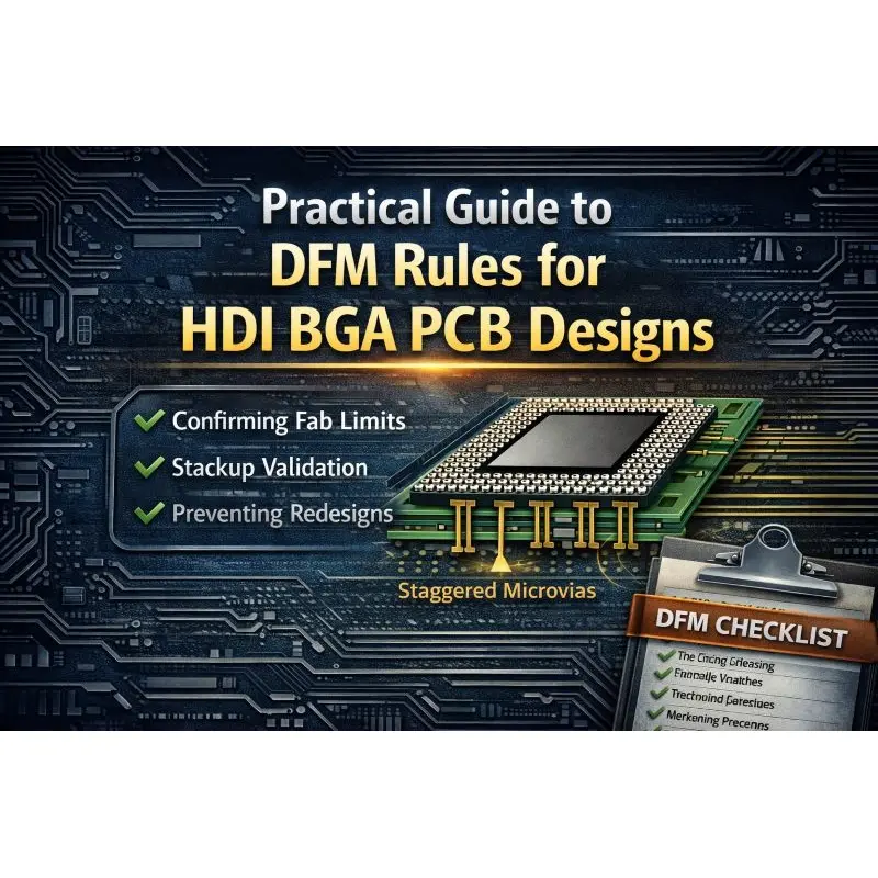 HDI PCB Design Guidelines for BGA Fanout & Stackup Planning