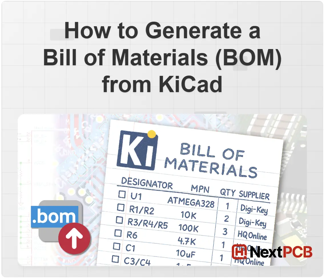 How to generate a Bill of Materials (BOM) from KiCad (KiCad 9) 