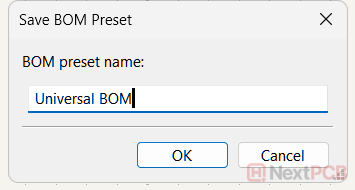 Export BOM from KiCad 9 Edit Symbol Fields Save Custom BOM Preset