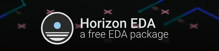 Horizon EDA - a free EDA package logo with minimalist circular icon