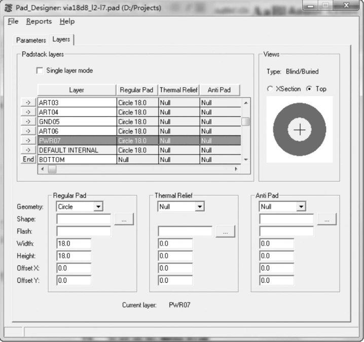 L2-L7 Buried Via Layers Settings Part 2