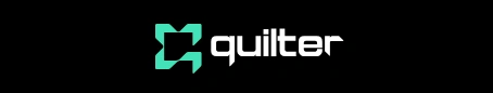 Quilter AI PCB Design Software text overlay on circuit trace background