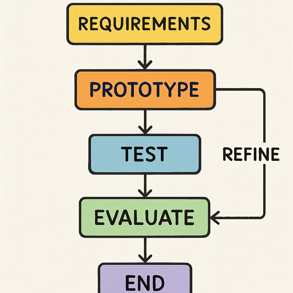 Flowchart of the rapid prototyping process
