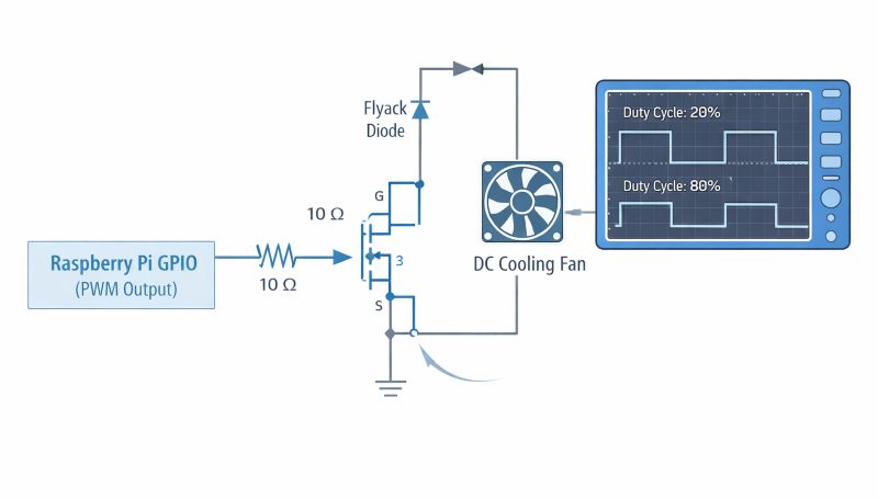 Designing an Intelligent Thermal Management PCB for Raspberry Pi Using PWM & Multilayer Stackup