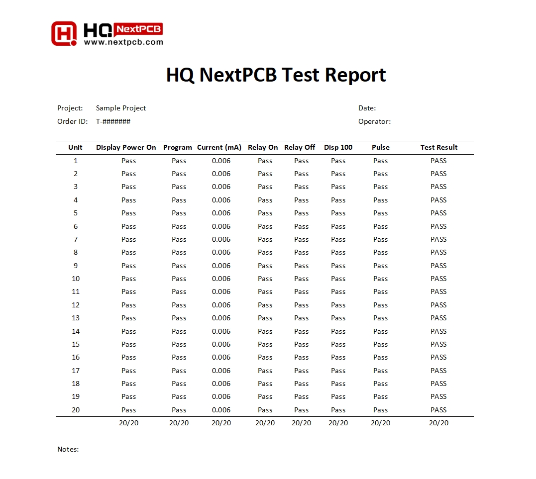 PCB Assembly functional Test sample