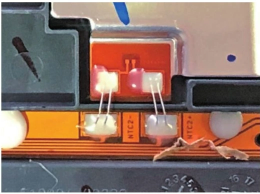 Flexible PCB with NTC thermistor sensors for automotive temperature sensing application