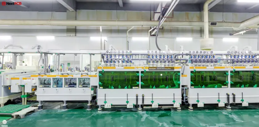 Copper etching line. Etching copper Instruction: when the etchant is sprayed on the board, It will making the chemically react with the exposed copper part of the board, so as to etch away the useless copper.